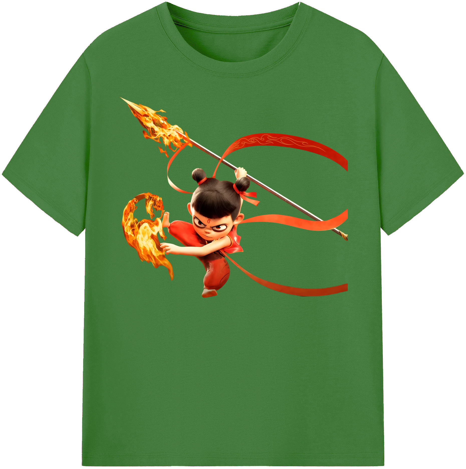 （画像用） Ne Zha 2 ナタ 魔童の大暴れ レディースカジュアルプリントTシャツ（綿100％）